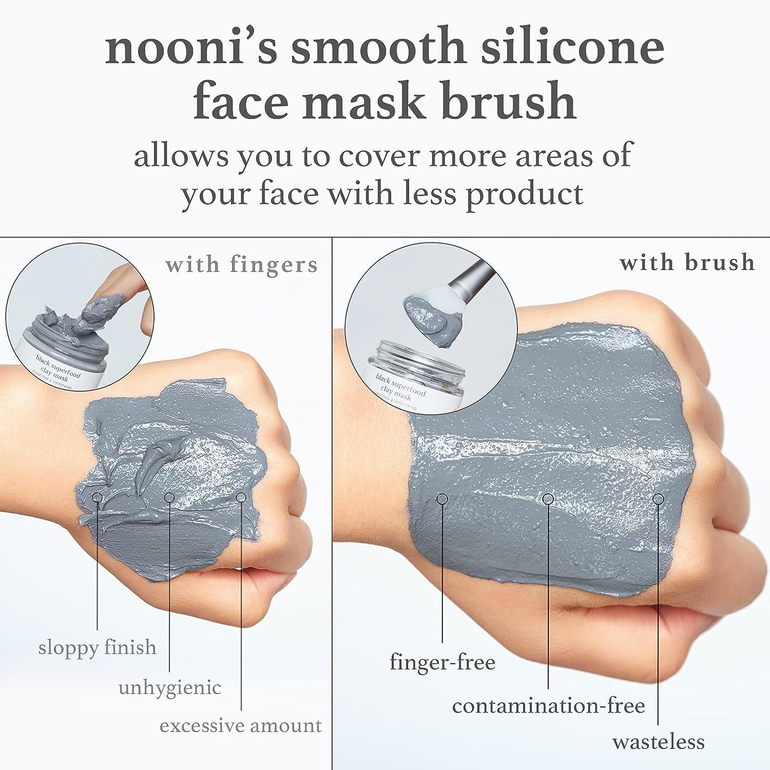 smooth silicone face mask brush