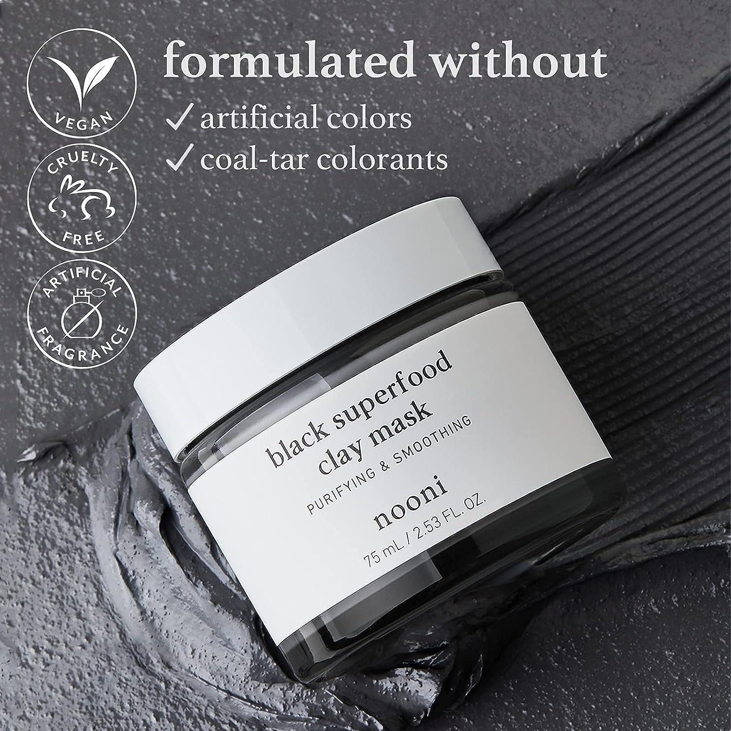 black superfood clay mask