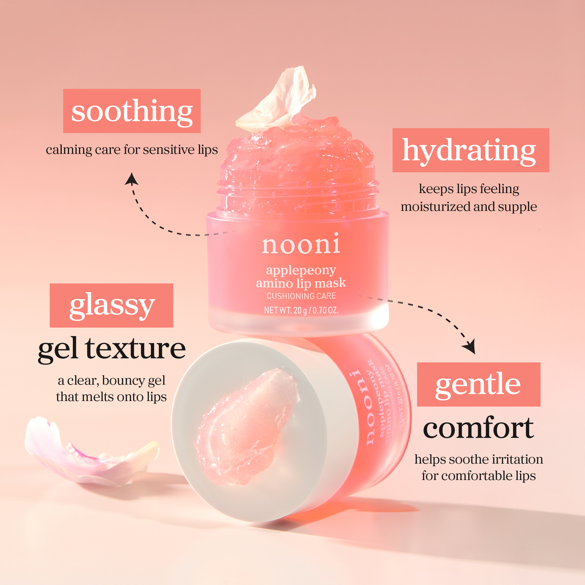 nooni applepeony amino lip mask