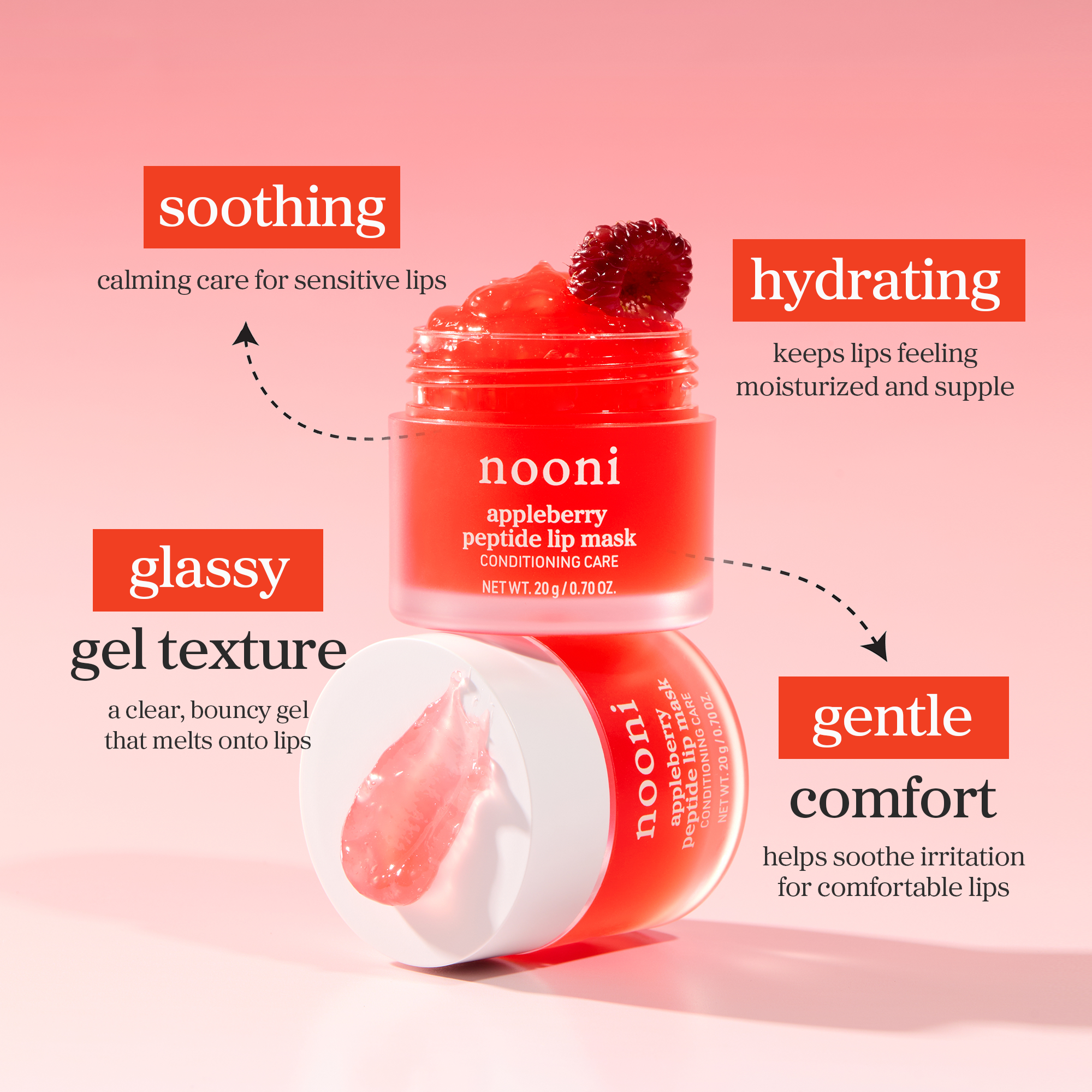 nooni appleberry peptide lip mask