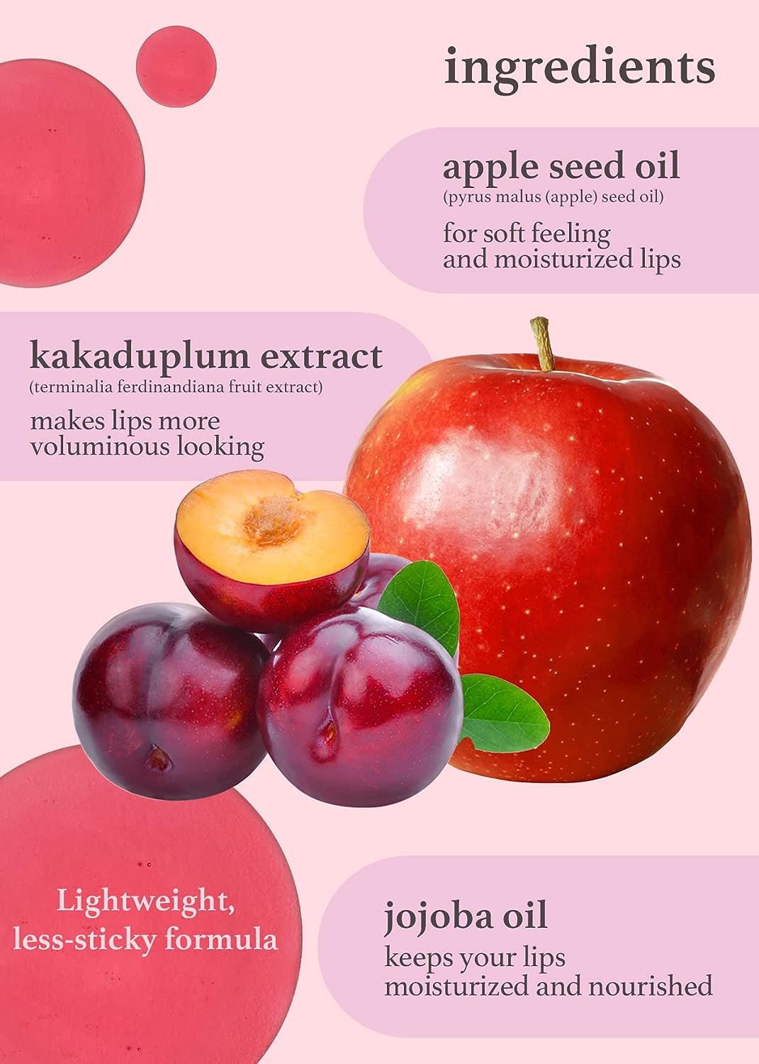 appleseed lip oil duo (applecherry & appleplum)