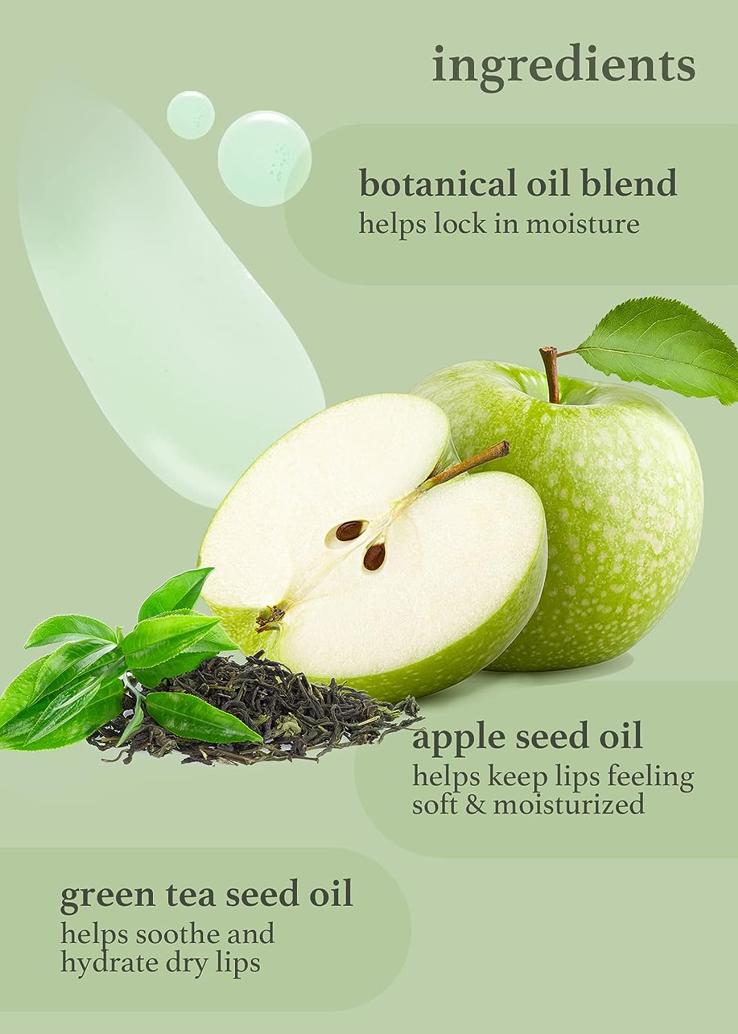appleseed lip oil trio (applecoco & applemint & appletea)