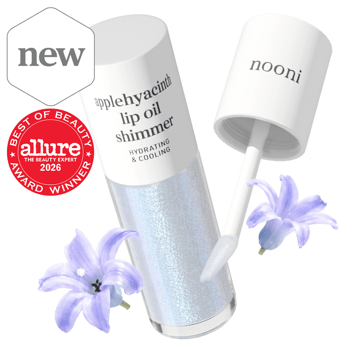nooni applehyacinth lip oil shimmer - nooni