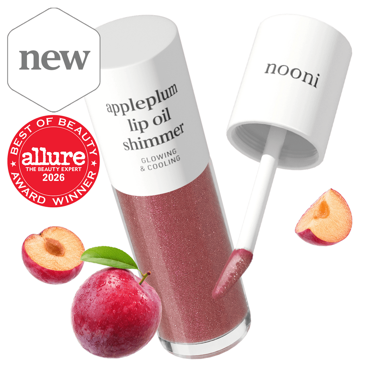nooni appleplum lip oil shimmer - nooni