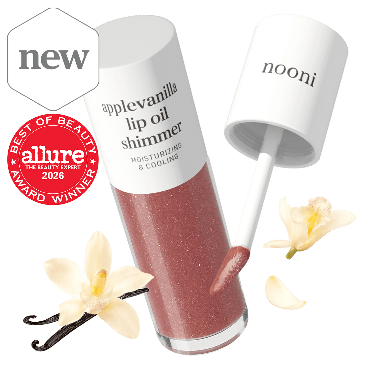 nooni applevanilla lip oil shimmer - nooni
