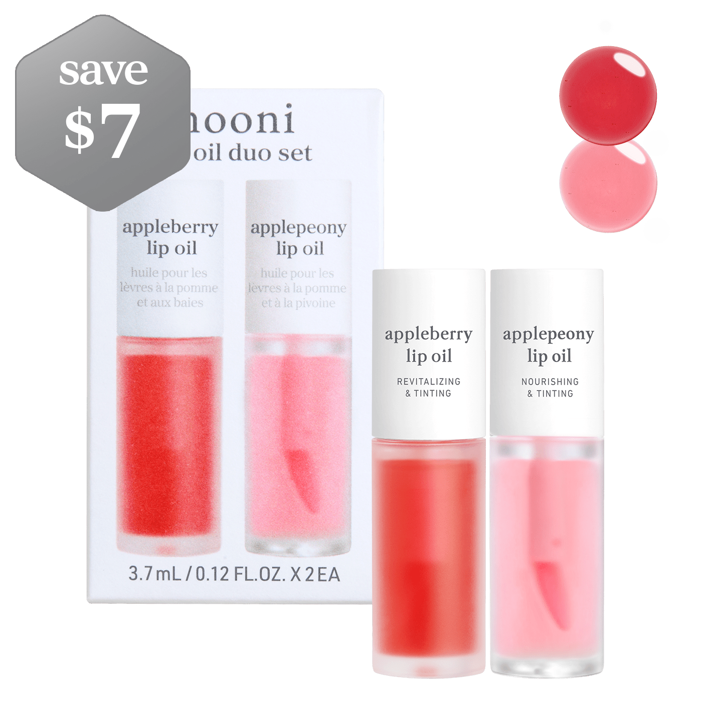 Lip Oil: duo set (appleberry & applepeony)