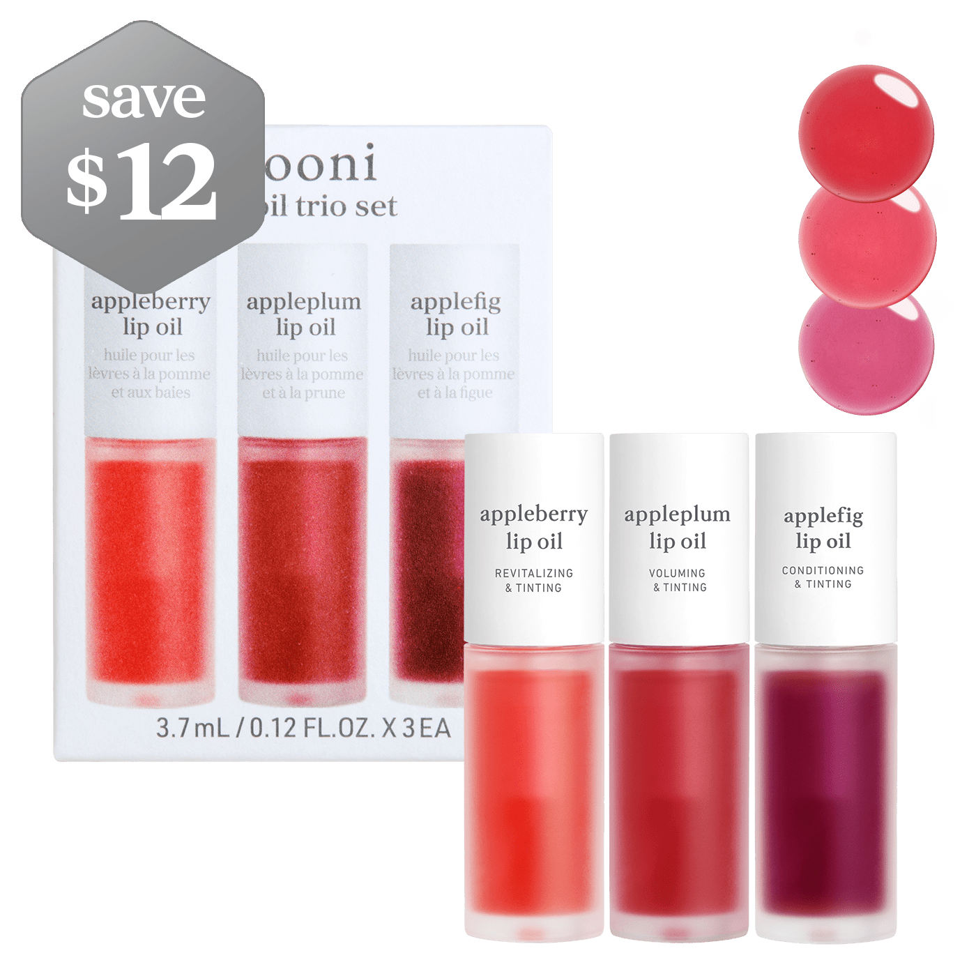 Lip Oil: Trio set (appleberry & appleplum & applefig)