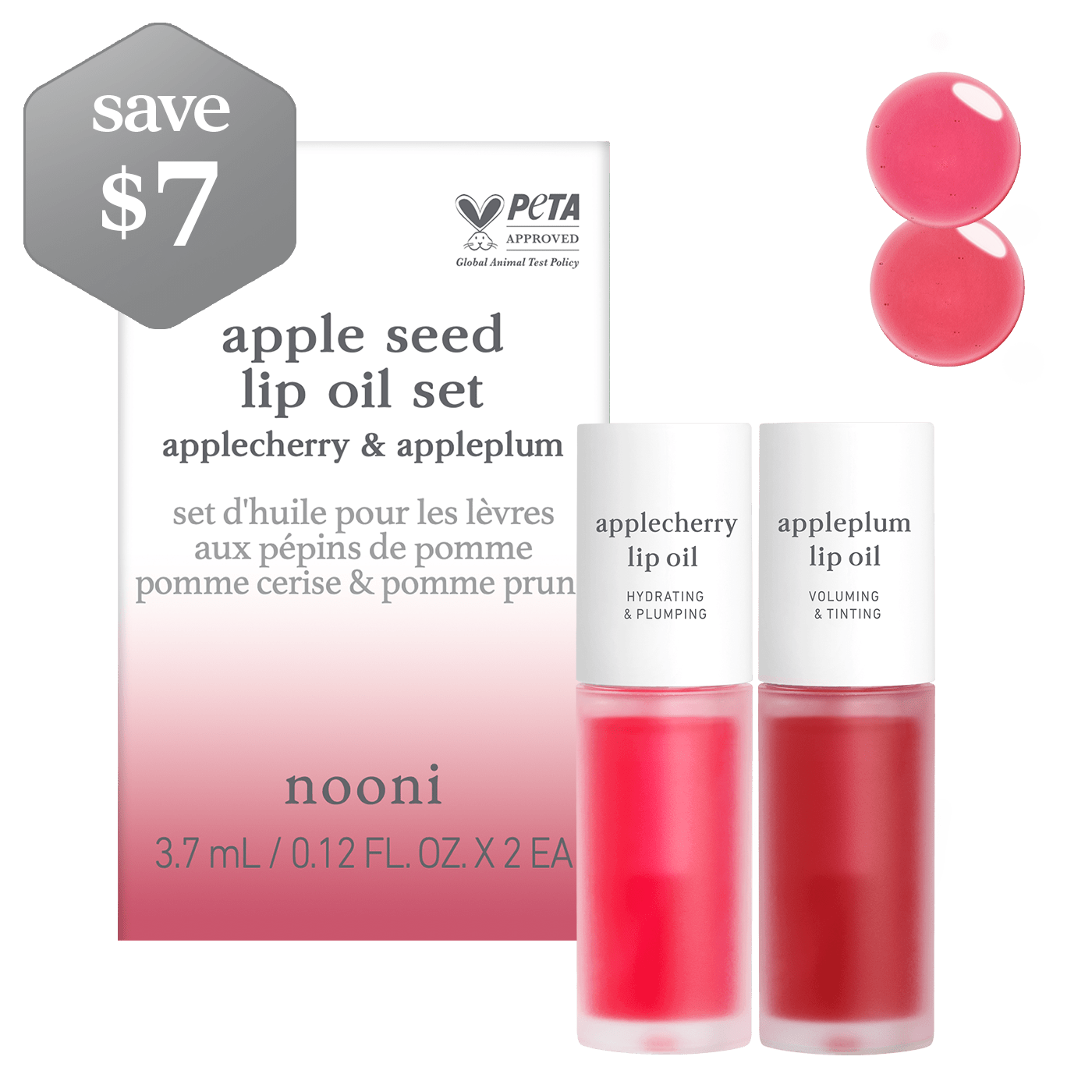 Lip Oil: duo set (applecherry & appleplum)