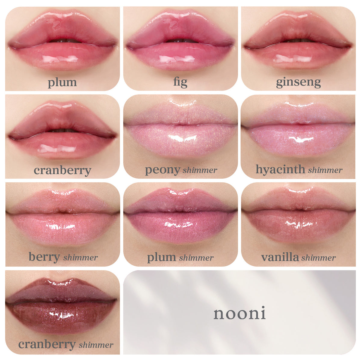 Lip Oil: Radiant Tinted & Shimmer Collection (10-Pack)