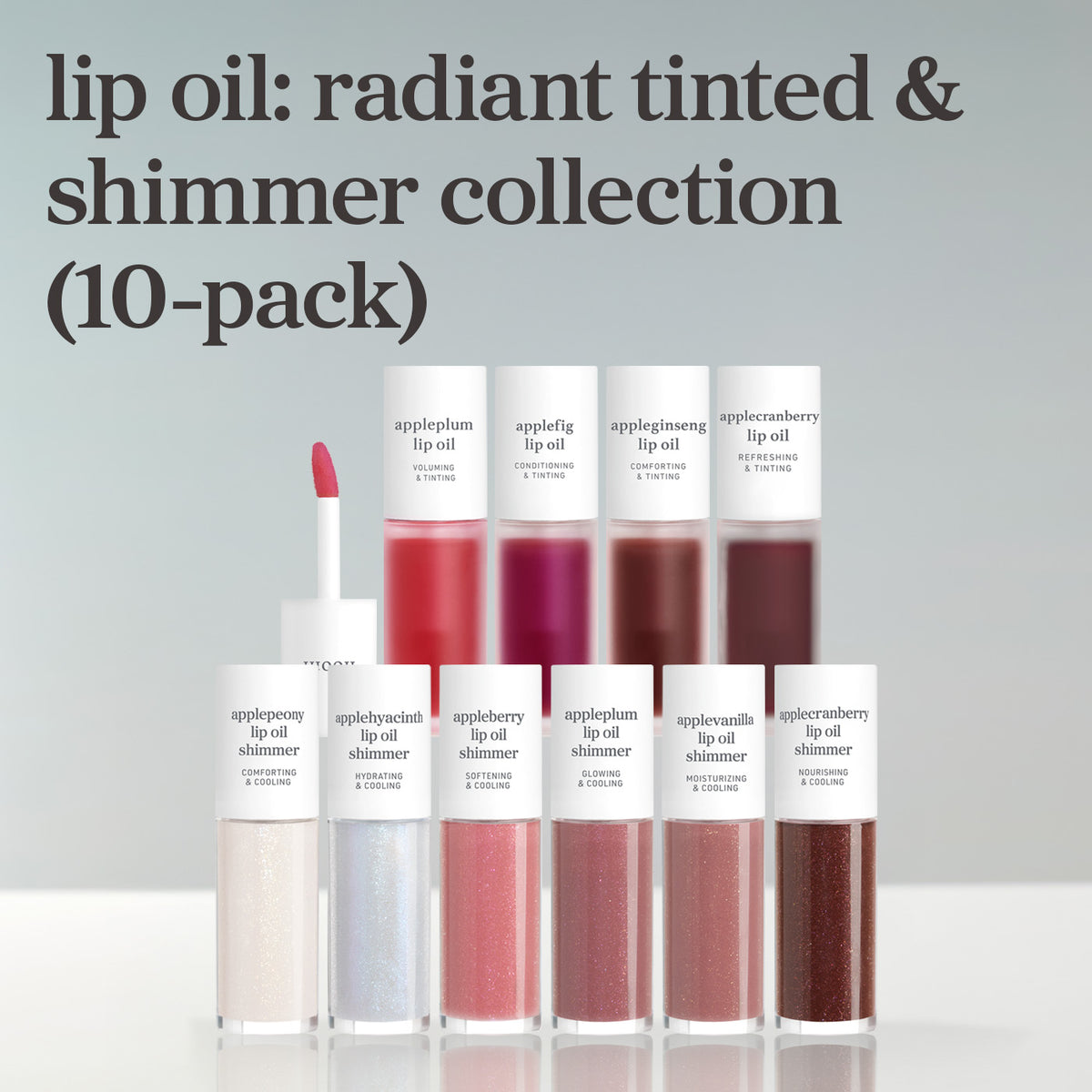 Lip Oil: Radiant Tinted & Shimmer Collection (10-Pack)