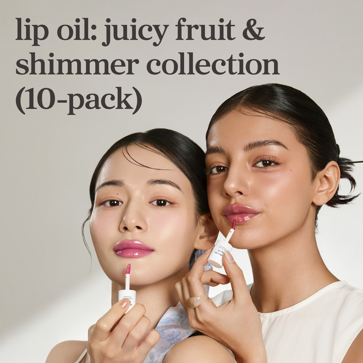Lip Oil: Juicy Fruit & Shimmer Collection (10-Pack)