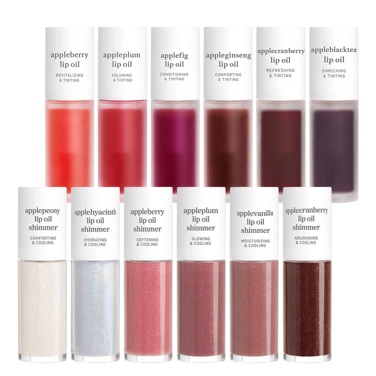 Lip Oil: Best of Original & Shimmer (12-Pack)