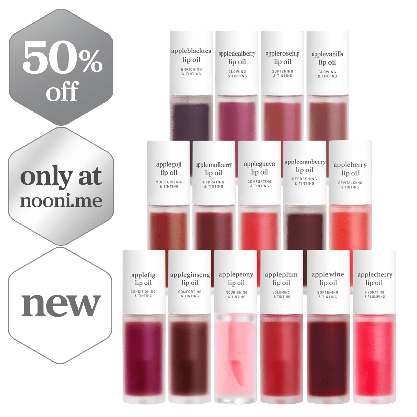 Lip Oil: Complete Collection (15 - Pack) - nooni