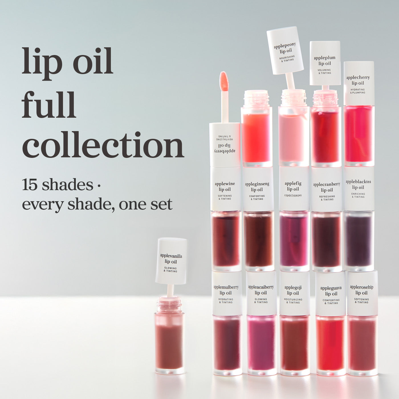 Lip Oil: Complete Color Collection (15-Pack)