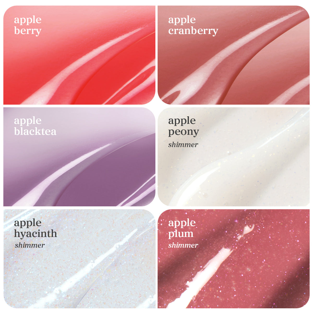 Lip Oil: Original & Shimmer Essentials (6-Pack)