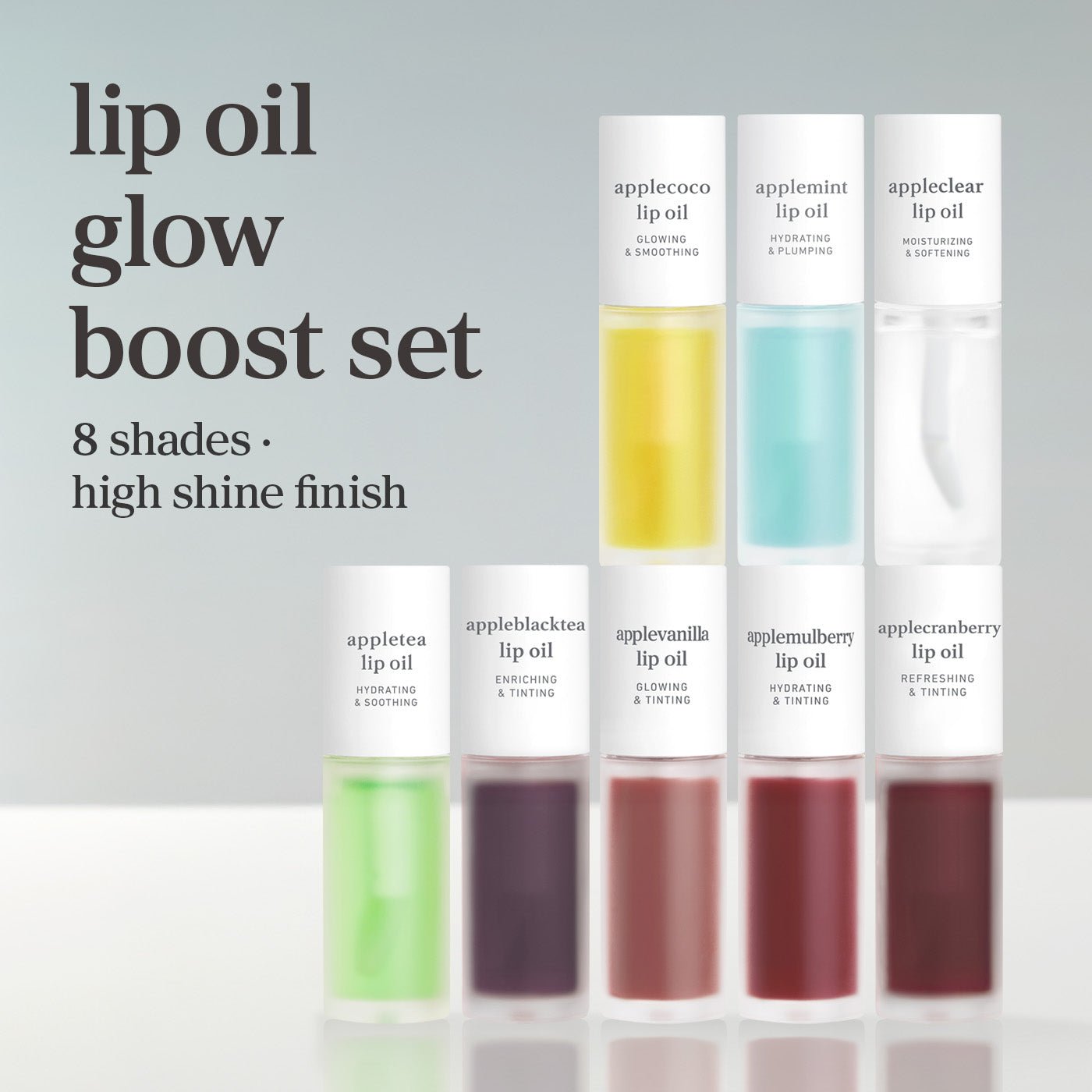 Lip Oil: Glow Boost Set (8-Pack) - nooni