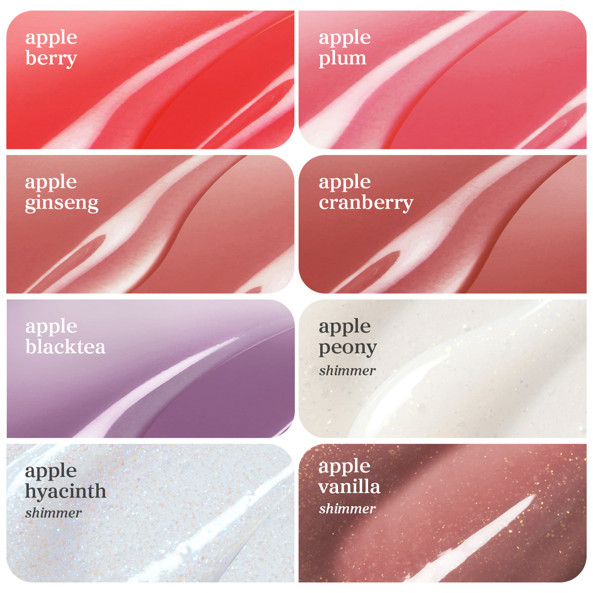Lip Oil: Original & Shimmer Must-Haves (8-Pack)