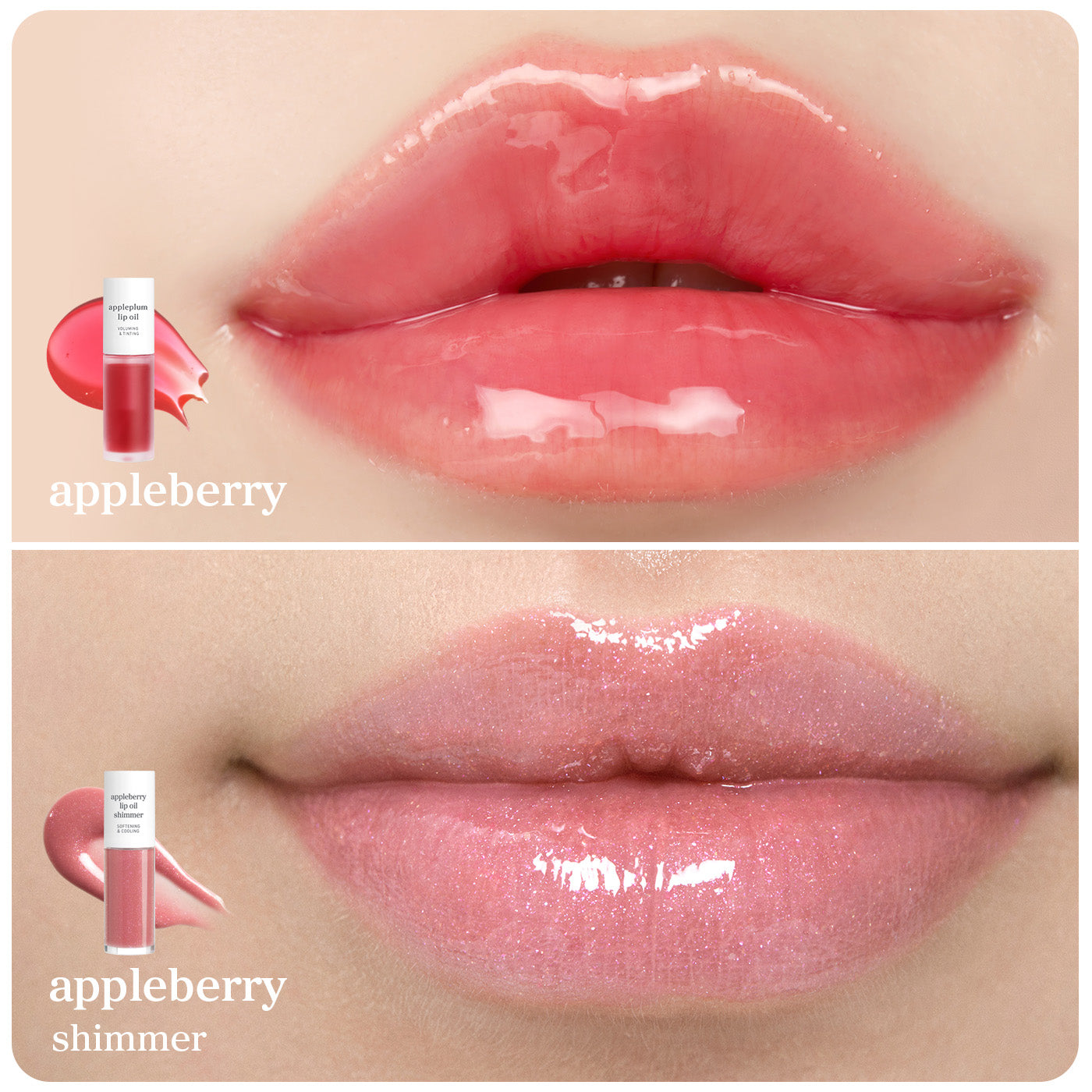 Lip Oil: Appleberry Original & Shimmer Duo