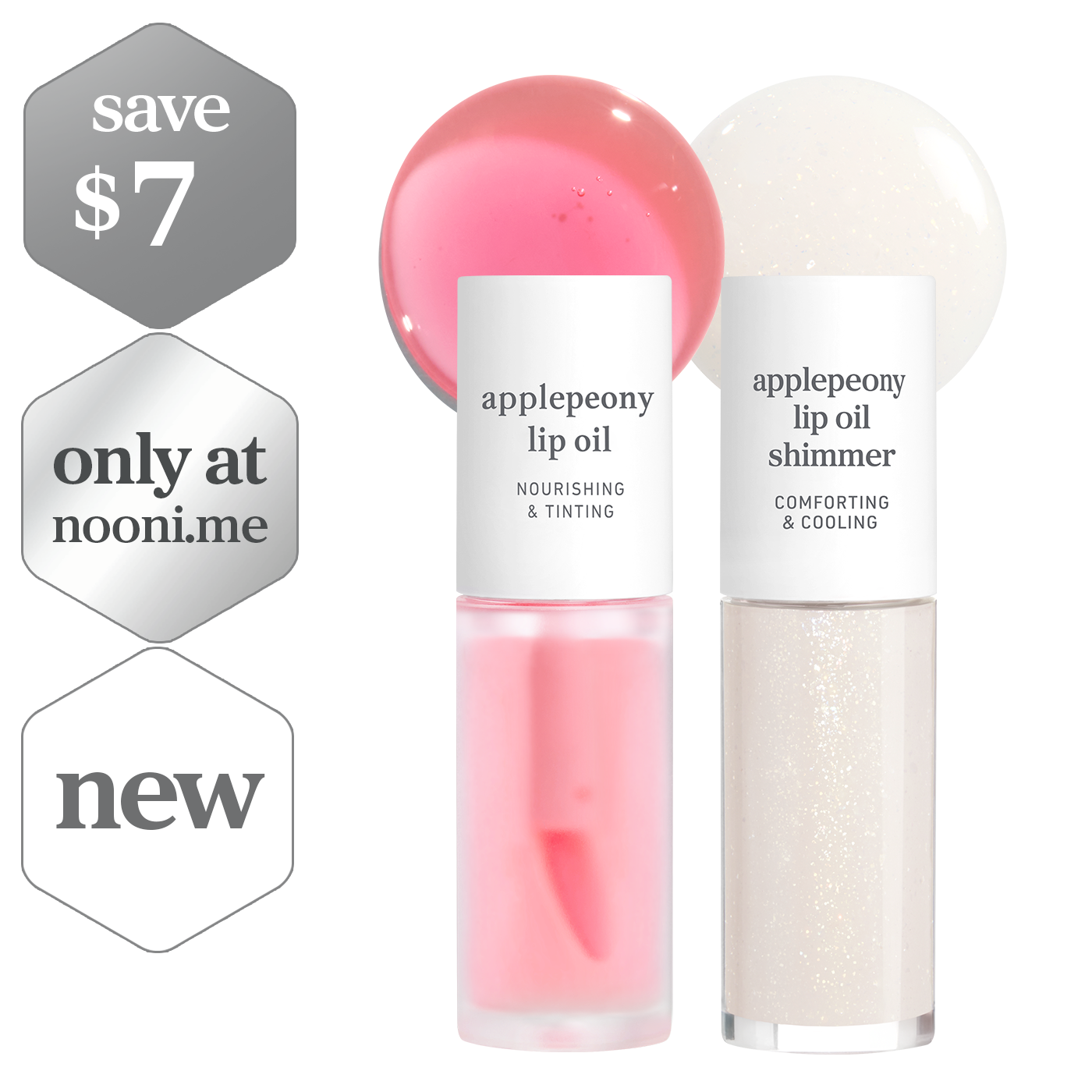 Lip Oil: Applepeony Original & Shimmer Duo