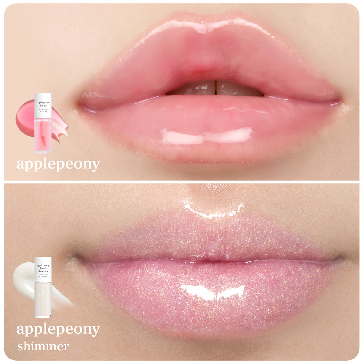Lip Oil: Applepeony Original & Shimmer Duo