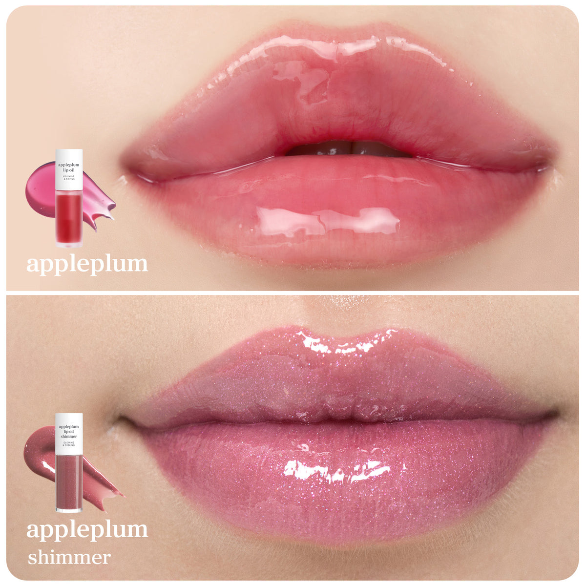 Lip Oil: Appleplum Original & Shimmer Duo