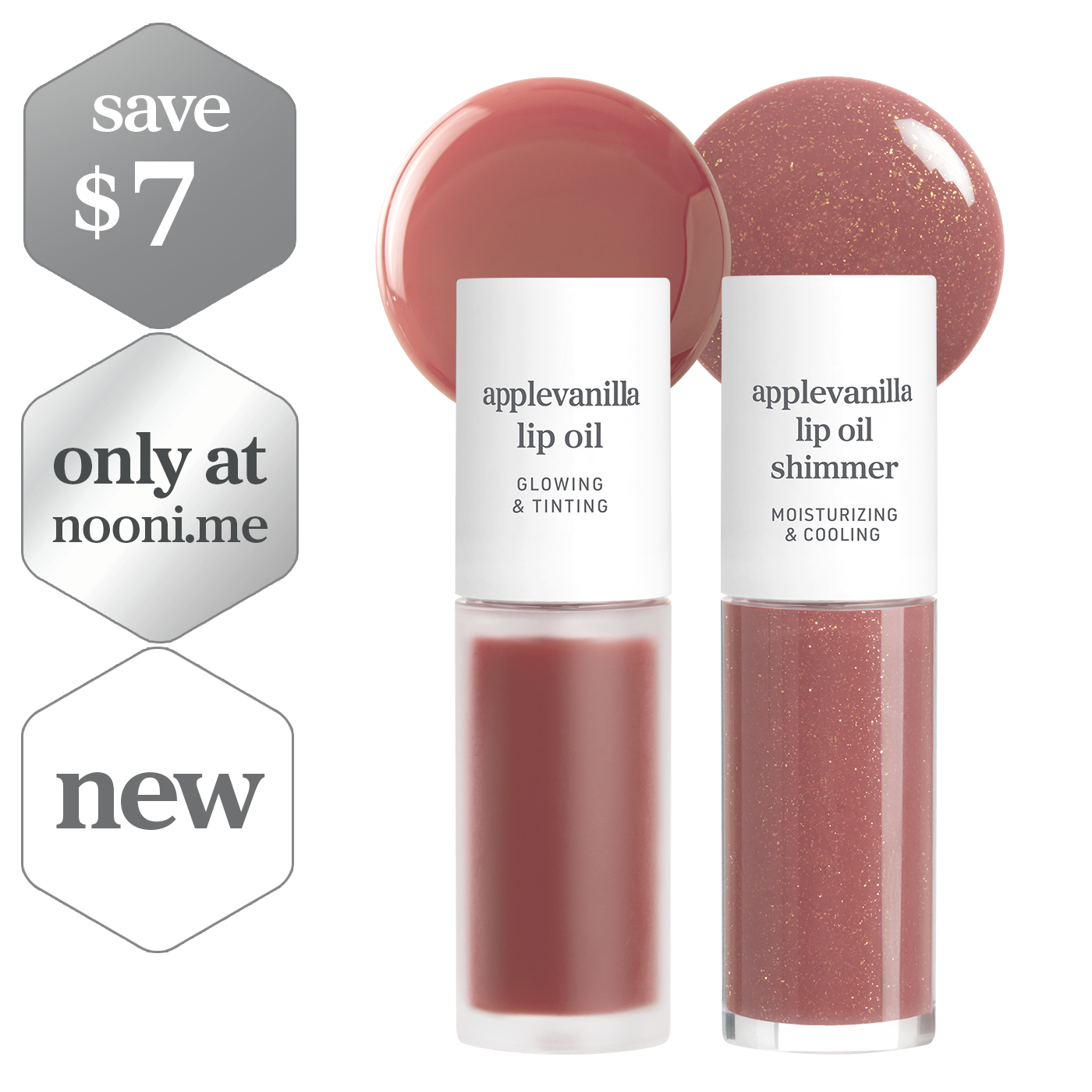 Lip Oil: Applevanilla Original & Shimmer Duo
