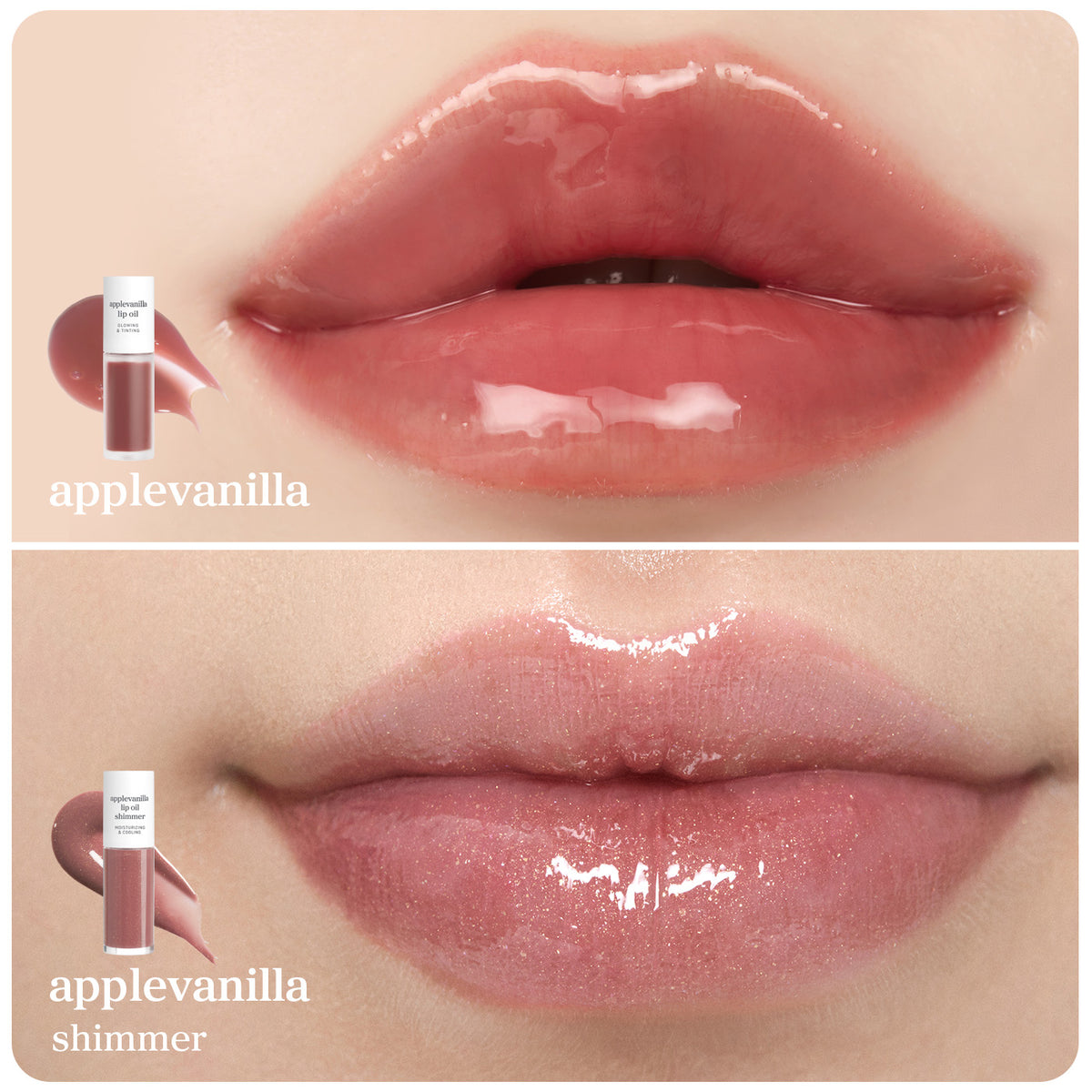 Lip Oil: Applevanilla Original & Shimmer Duo