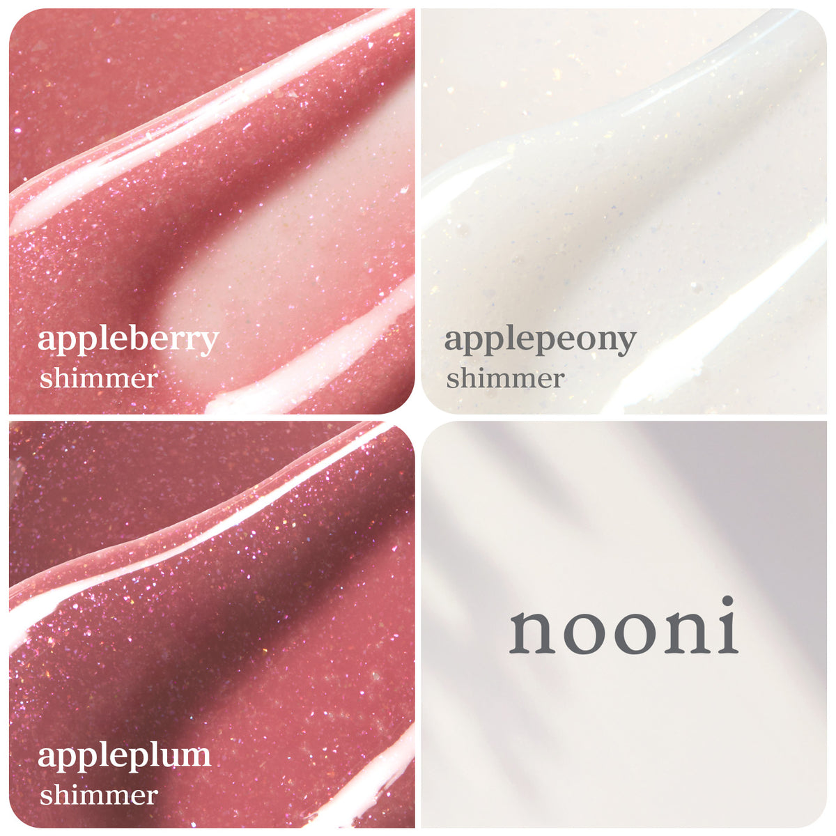 Lip Oil Shimmer: Trio Set (Appleberry & Applepeony & Appleplum)