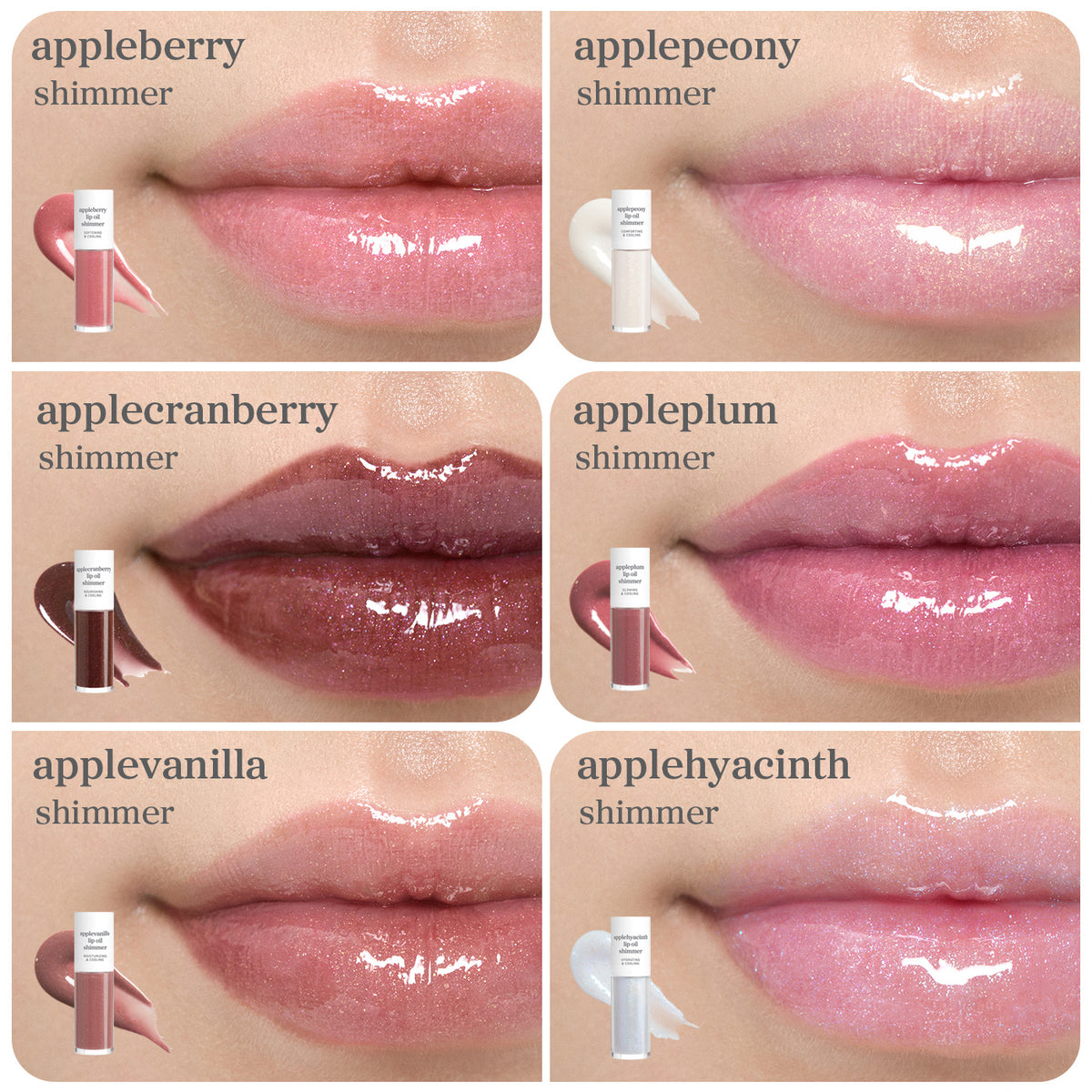 Lip Oil: Shimmer Collection (6-Pack)