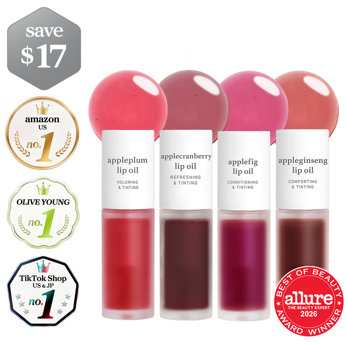 Lip Oil:  Radiant Tinted (4-Pack)