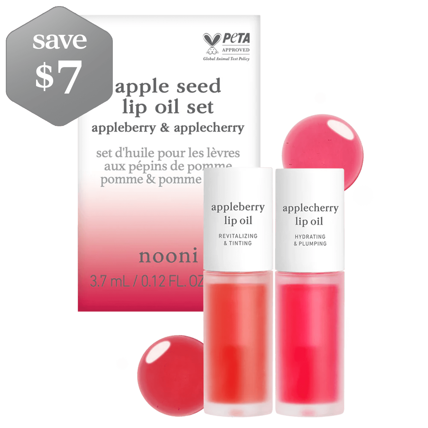 Lip Oil: duo set (appleberry & applecherry) - nooni
