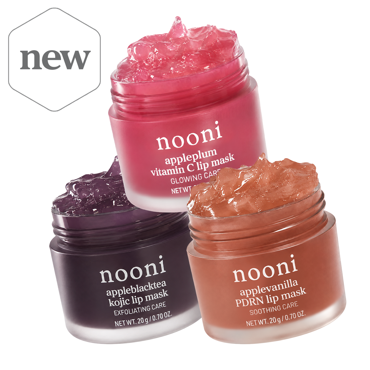 NOONI Bright & Smooth Lip Mask Trio