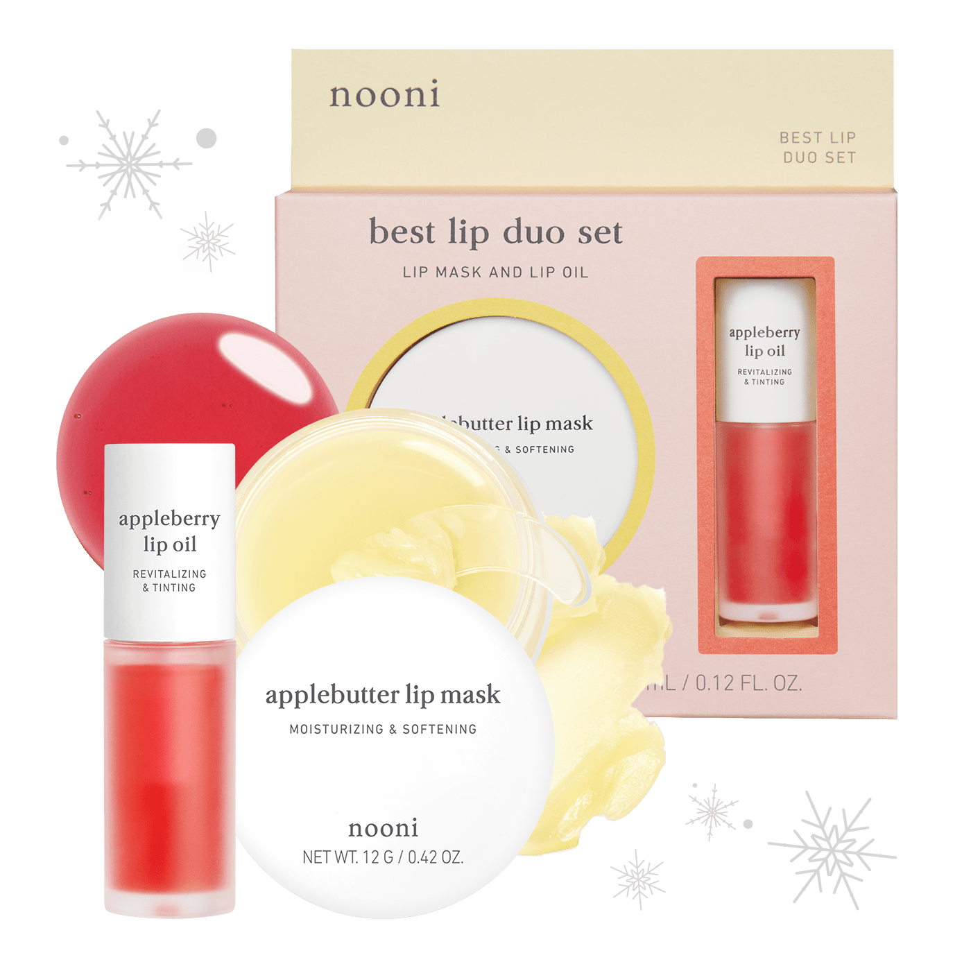 nooni Best Lip Duo (Lip Oil + Lip Butter)