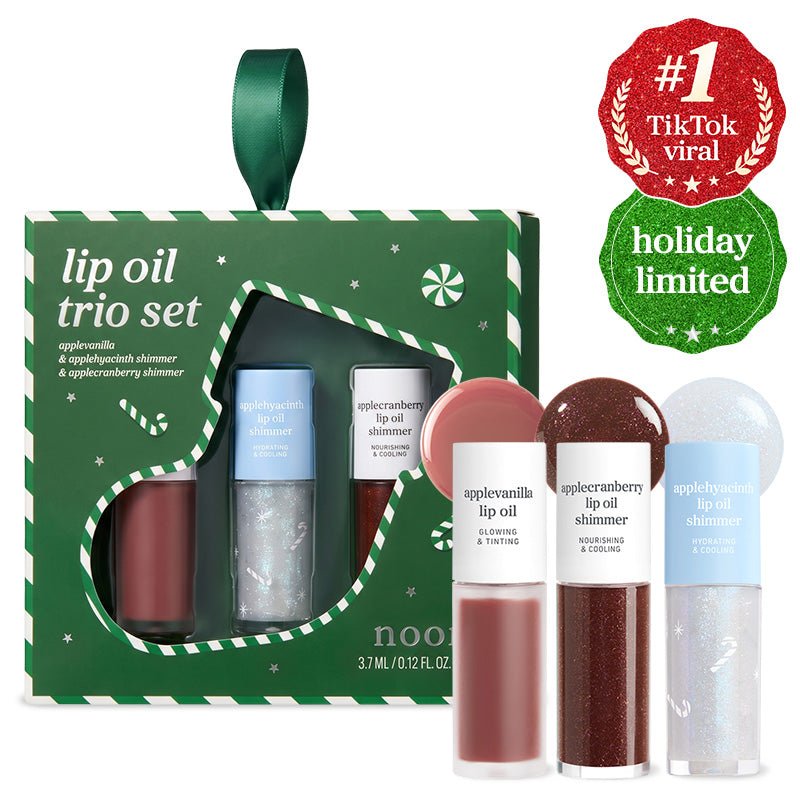 NOONI LIP OIL TRIO_VANILLA&CRANBERRY SHIMMER&HYACINTH SHIMMER_2026 HOLIDAY LIMITED - nooni