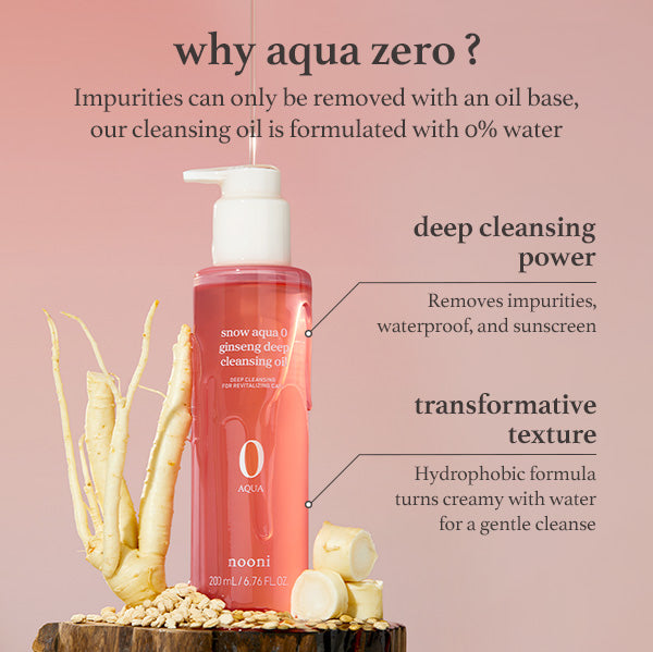 snow aqua 0 ginseng deep cleansing oil