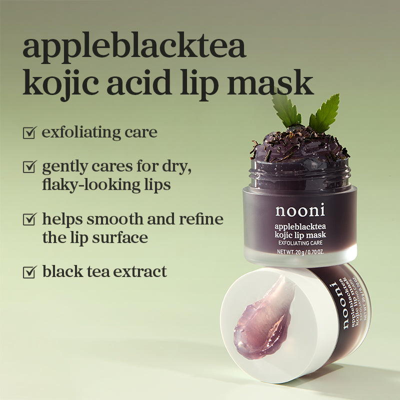 nooni appleblacktea kojic lip mask