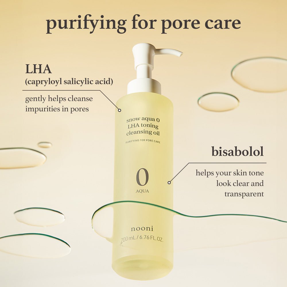 nooni Snow Aqua 0 LHA Toning Cleansing Oil - nooni