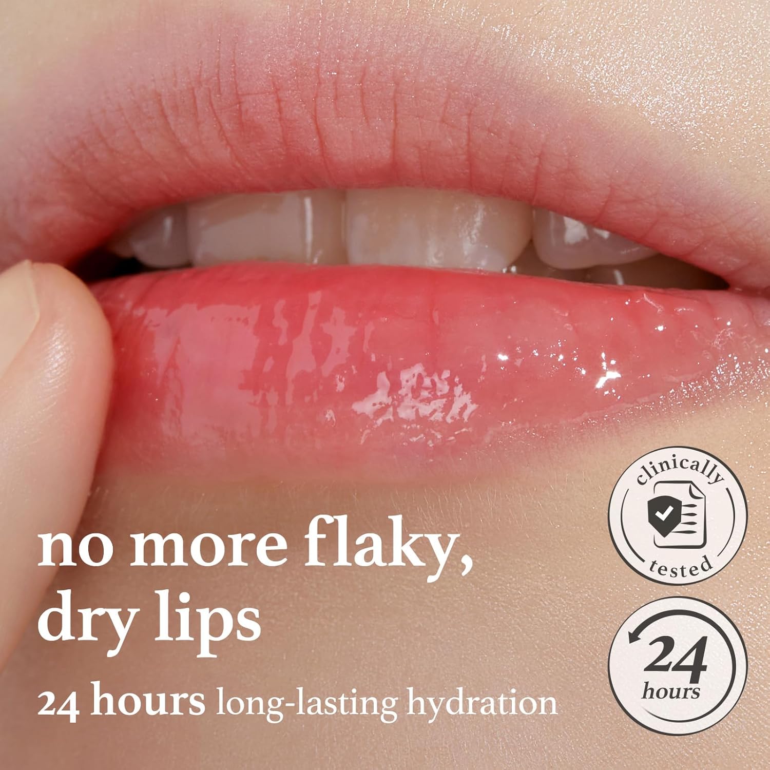 Clinical test result showing hydrated lips after using appleberry lip mask with lasting moisture care.