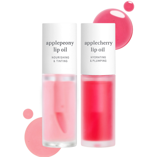 appleseed lip oil duo (applepeony & applecherry)