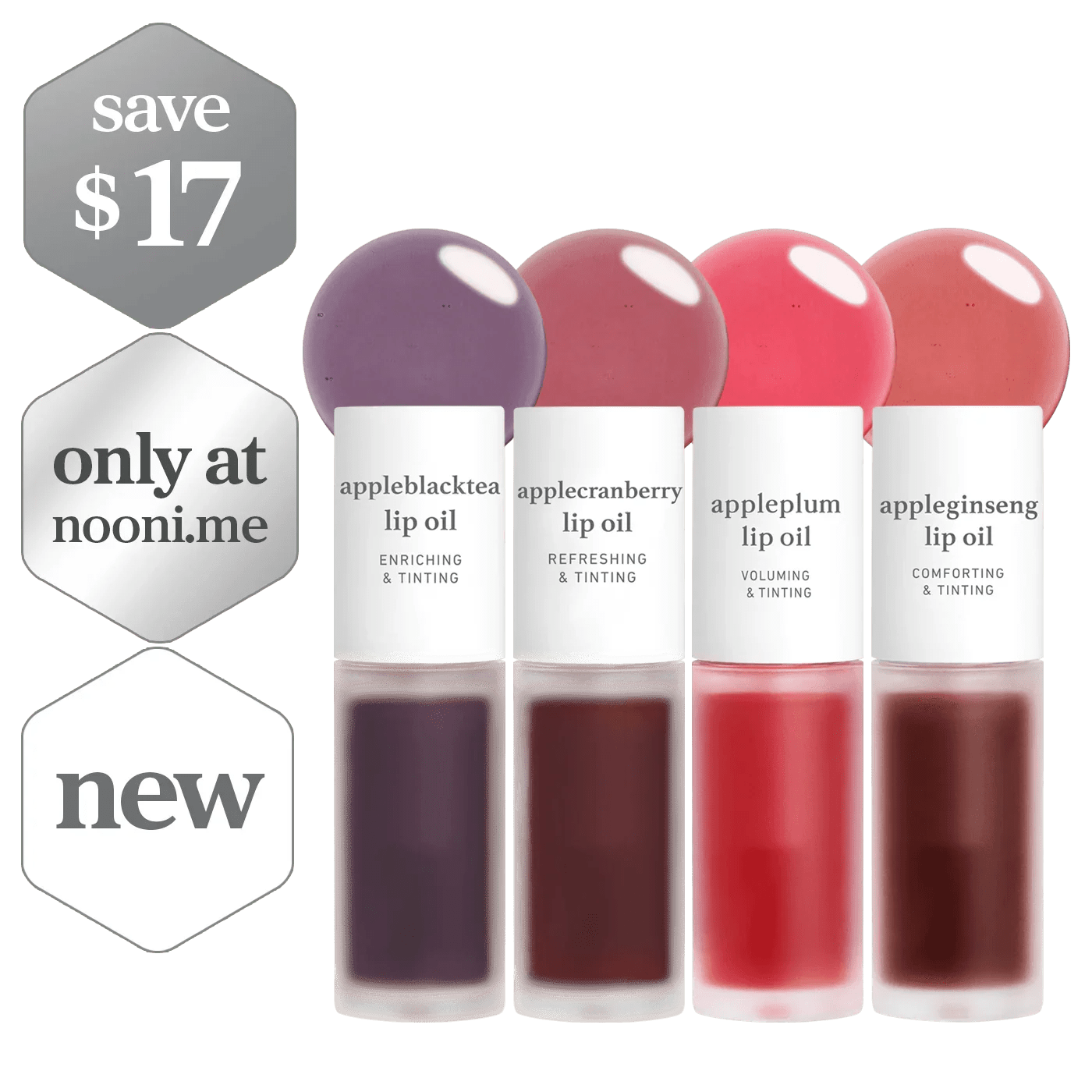 Lip Oil: Viral Tinted Favorites (4-Pack) - nooni