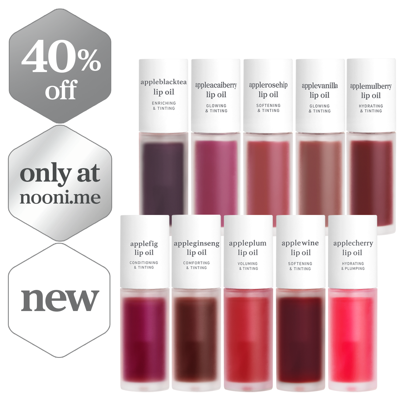 Radiant Lip Oil Wardrobe (10 Shades)