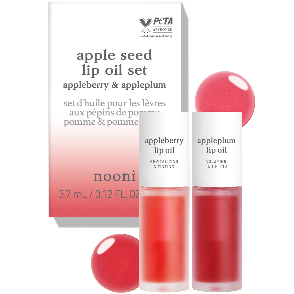 appleseed lip oil duo (appleberry & appleplum)