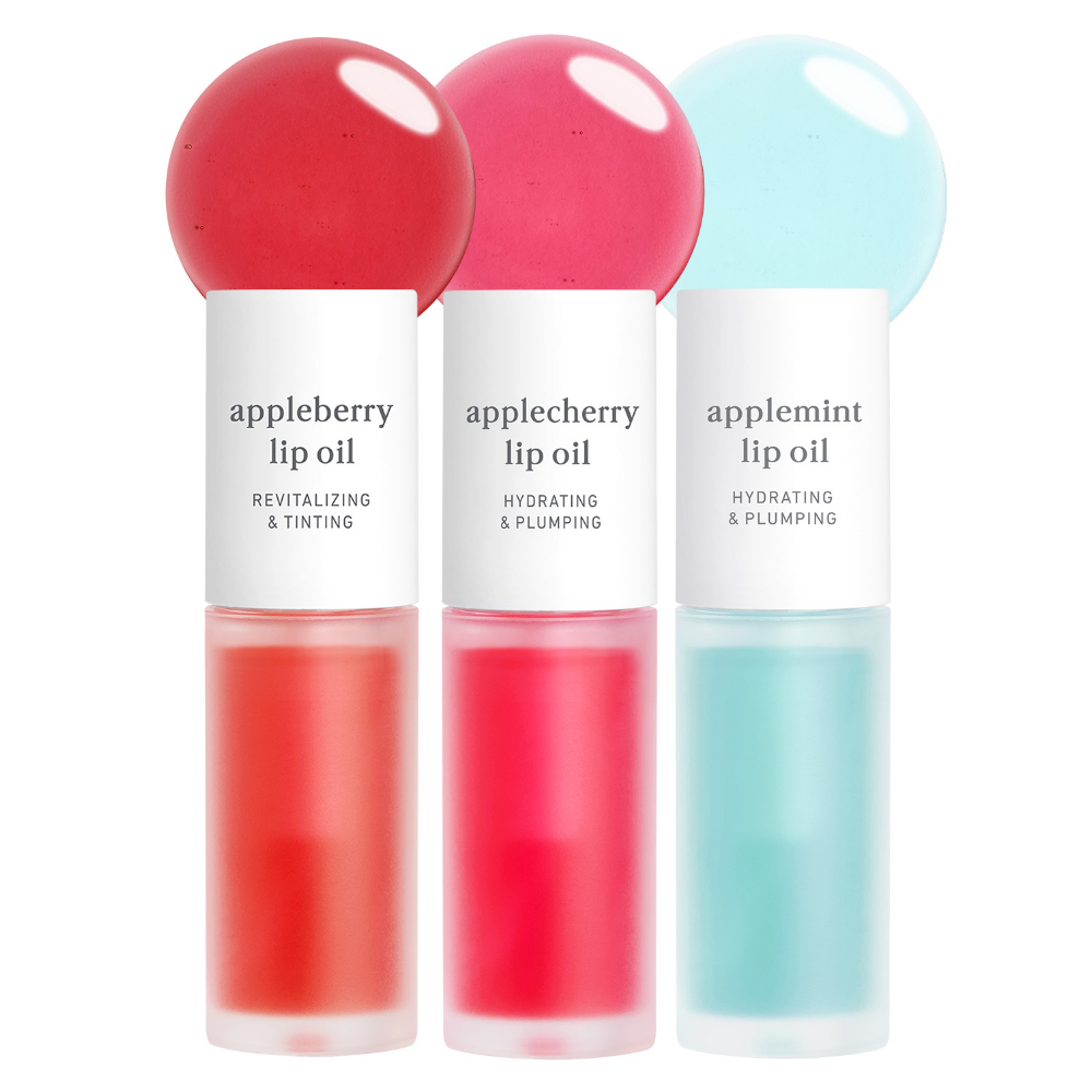 appleseed lip oil trio (appleberry & applemint & applecherry)