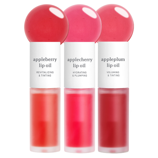 appleseed lip oil trio (appleberry & applecherry & appleplum)