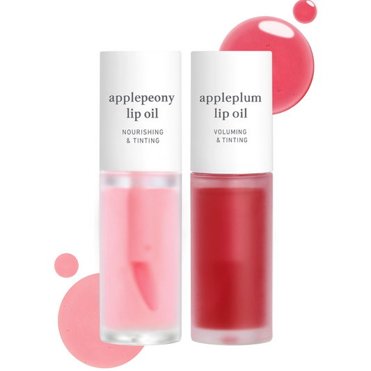 appleseed lip oil duo (applepeony & appleplum)