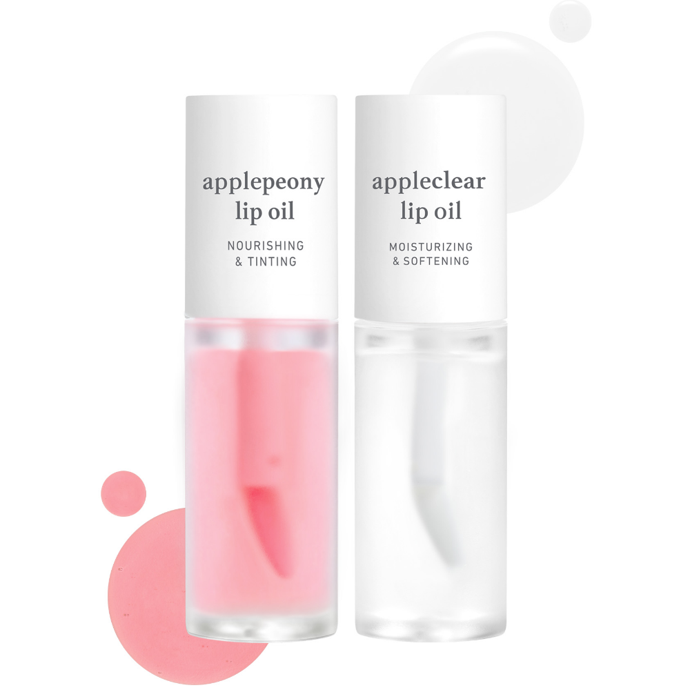 appleseed lip oil duo (applepeony & appleclear)