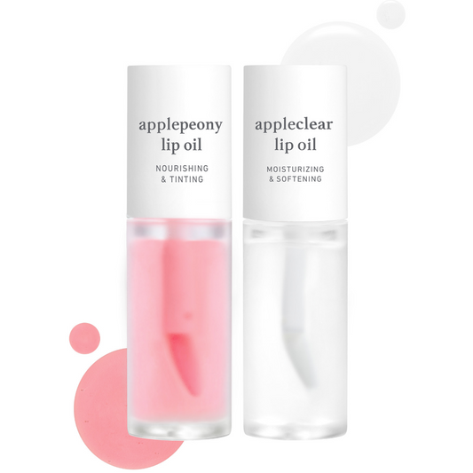 appleseed lip oil duo (applepeony & appleclear)