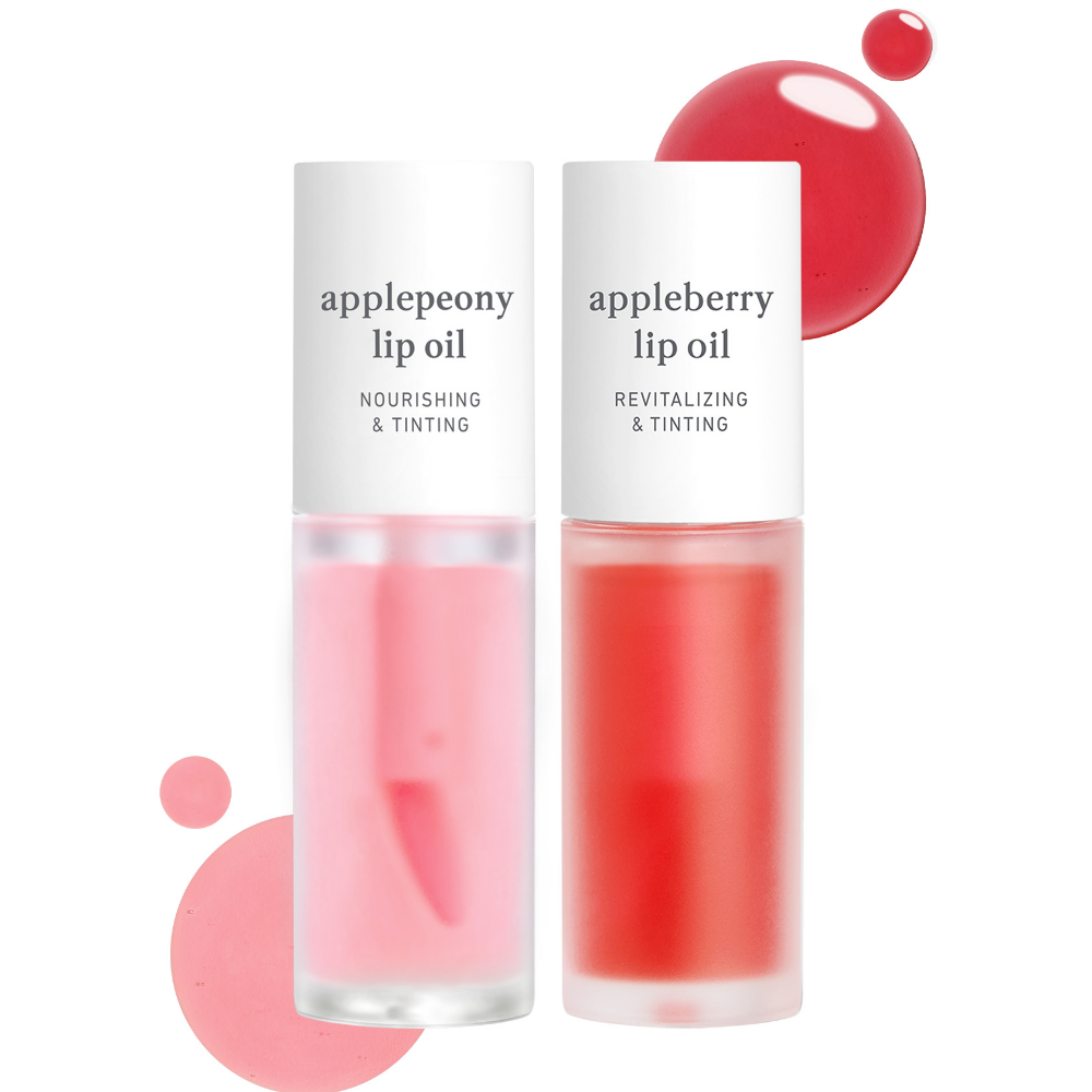 appleseed lip oil duo (applepeony & appleberry)